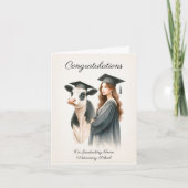 Gefeliciteerd Veterinary School Koe en Afstuderen Kaart (Voorkant)