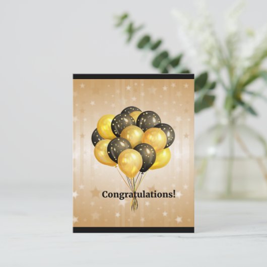 Gefeliciteerd! Viering Briefkaart (Staand voorkant)