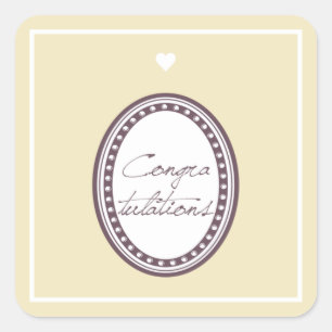 Gefeliciteerd Vierkante Sticker