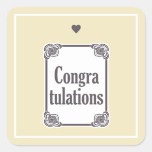 Gefeliciteerd Vierkante Sticker