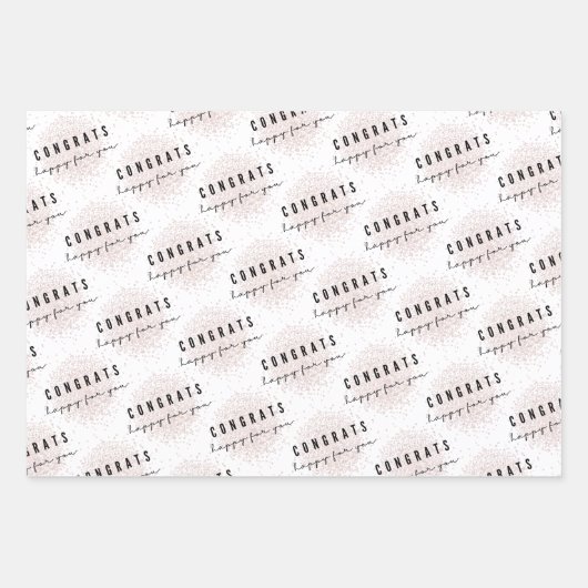 Gefeliciteerd voor u die Papierset verpakt Inpakpapier Vel (Voorkant 2)