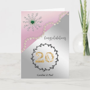 Gefeliciteerd vrienden met jullie 20-jarig huwelij kaart