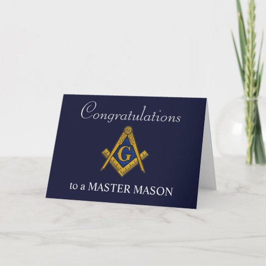 Gefeliciteerd Vrijmetselaar Master Mason Bedankkaart (Voorkant)
