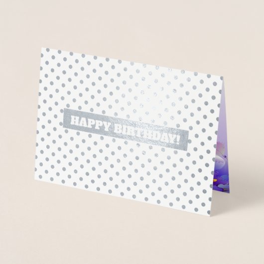 Gefeliciteerd. Waterverf bloemenluxe Folie Kaarten (Voorkant)