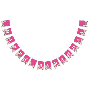 Gefeliciteerd Waterverf Roses Ballerina Vlaggetjes