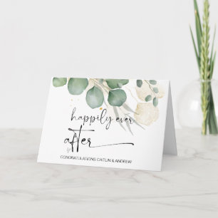 Gefeliciteerd Weddenschap Alleen gehuwde bruid en  Kaart