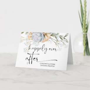 Gefeliciteerd Wedding Newly Weds Bride en Groom Kaart