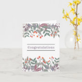 Gefeliciteerd Wenskaart met botanische stemming Kaart (Gele Bloem)