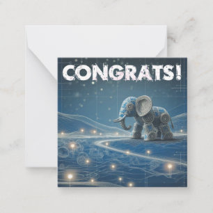 Gefeliciteerd Wenskaart Notitiekaartje