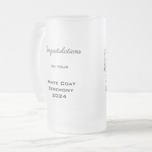 Gefeliciteerd White Coat Ceremony Doctor Matglas Bierpul (Voorkant links)