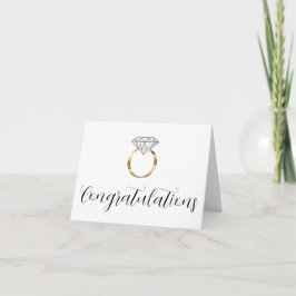 Gefeliciteerd White Diamond Ring Bruiloft Kaart