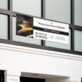 Gefeliciteerd, White en Dark Monogram Spandoek (Buitenkant Gebouw)