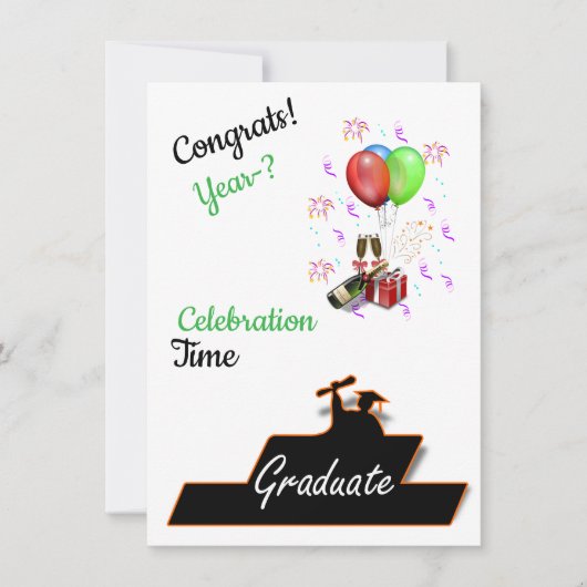 Gefeliciteerd, wijn en ballon Afstuderen (Voorkant)