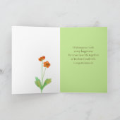 Gefeliciteerd Wildbloemen Aangepast Kaart (Binnen)