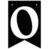 Gefeliciteerd, witte tekst op zwart vlaggetjes (Tweede vlag)