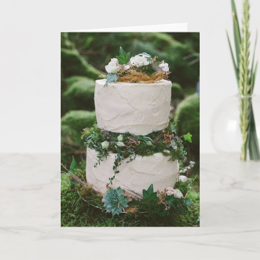 Gefeliciteerd - Woodland Wedding Cake Kaart (Voorkant)