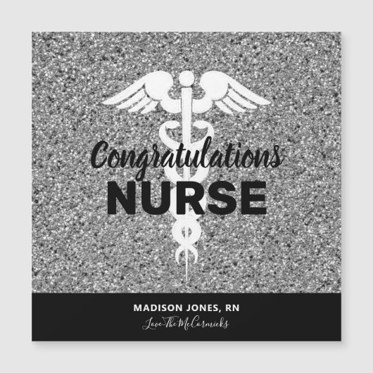 Gefeliciteerd, Zuster Afstudeerder Black Silver Gl (Voorkant)