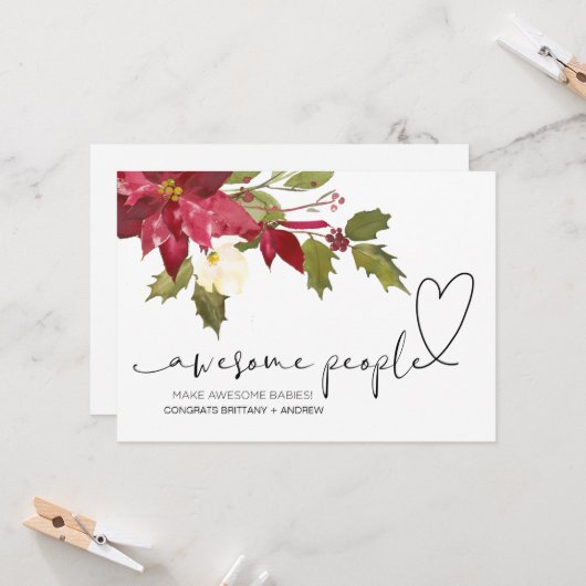 Gefeliciteerd Zwangerschap Gefeliciteerd met Baby Kaart (Voorkant / Achterkant in situ)