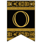 Gefeliciteerd - zwart en goud vlaggetjes (Tweede vlag)