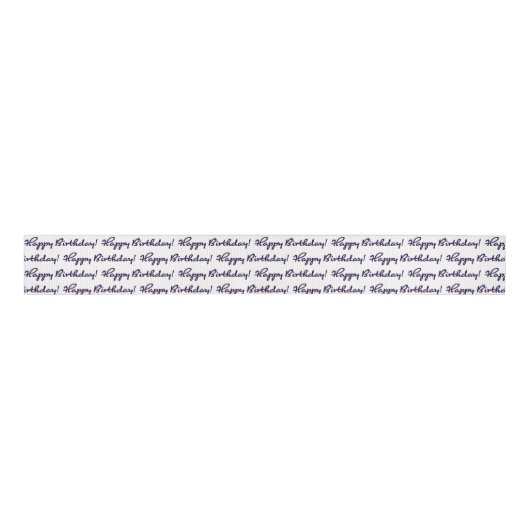 Gefeliciteerd! Zwart Patroon Casual Script Grosgrain Lint (Voorkant)
