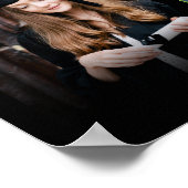 Gefeliciteerd Zwart Wit Afstuderen 6 Foto Poster (Hoek)