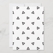 Gefeliciteerd zwart-wit geometrisch patroon aankondiging (Achterkant)