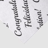 Gefeliciteerd Zwart & Wit Tweetalige tekst Tissuepapier (Detail)