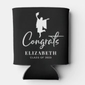 Gefeliciteerde Graduation Party Black Blikjeskoeler (Achterkant)