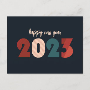 Gefeliciteerde tekst voor het nieuwe jaar 2023 briefkaart