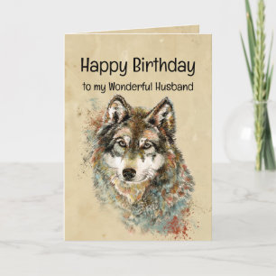 Gefeliciteerde verjaardag echtgenoot Wolf, Wolven Kaart