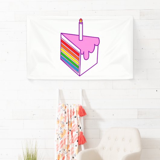 gefeliciteerde verjaardagstaart spandoek (Insitu)