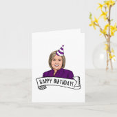 Gefeliciterd met je verjaardag van Hillary Clinton Kaart (Gele Bloem)