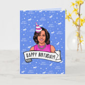 Gefeliciterd met je verjaardag van Michelle Obama Kaart (Gele Bloem)