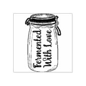 gefermenteerd met liefde rubberstempel (Afrduk)