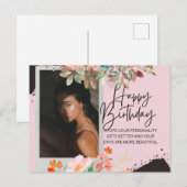 Gefersonaliseerde fotografie Verjaardag Briefkaart (Voorkant / Achterkant)