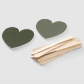 Gefextureerde & Solid Moss Heart Fans (Set) Handwaaier (Niet-gemonteerd)
