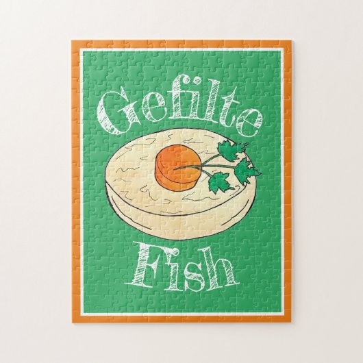 Gefilte Fish Jewish Feestdagen Shabbat Passover Fo Legpuzzel (Verticaal)