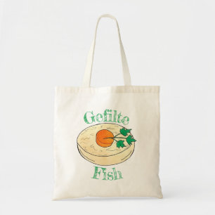 Gefilte Fish Jewish Feestdagen Shabbat Passover Fo Tote Bag