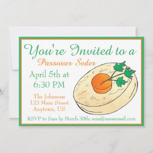 Gefilte Vis Joodse Shabbat Diner Pascha Seder Kaart