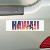 gefilterd Briefkaart Hawaii Bumpersticker (Op auto)