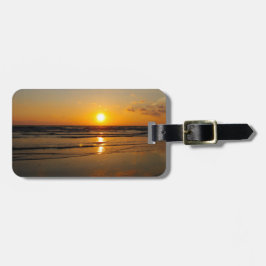 Gefilterde zonsondergang bagagelabel