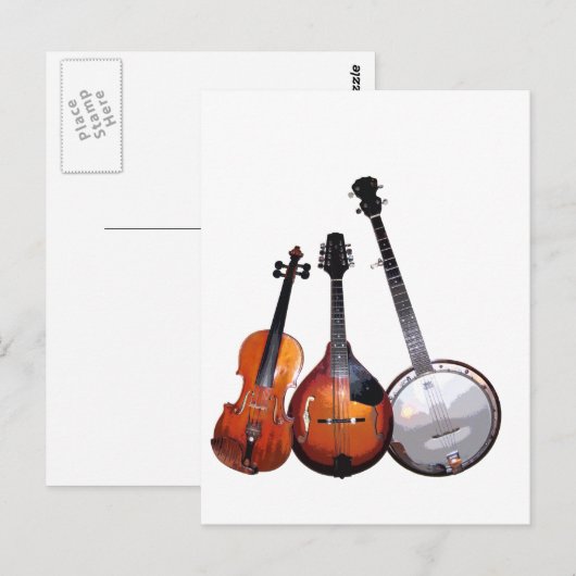 Gefiltreerde de Band van Bluegrass Briefkaart (Voorkant / Achterkant)