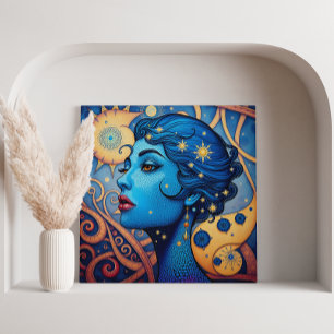 Gefluister in Dot en Curve Canvas Afdruk
