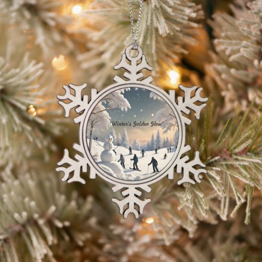 "Gefluister van de winter" Tin Sneeuwvlok Ornament (Boom)