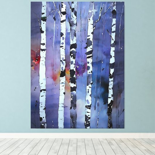 Gefluister van de winterse Bossen Canvas Afdruk (Insitu (Houten vloer))