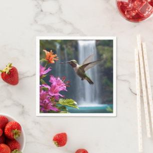 "Gefluister van Natuur: Kolibrie, Waterval Servet