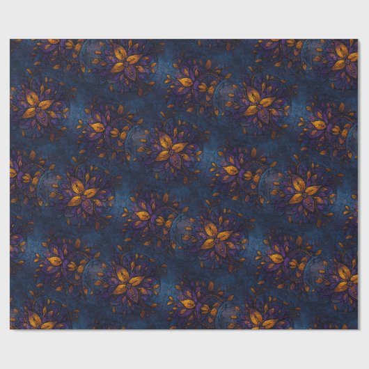 Gefluisterde echo's - Mythisch blauw Cadeaupapier (Vlak)