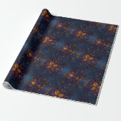 Gefluisterde echo's - Mythisch blauw Cadeaupapier (Uitgerold)