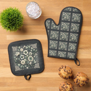 Gefluisterde Klaver Knoopwerk Tuin Ovenwant & Pannenlap Set