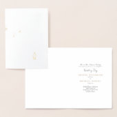 Gefluste Eucalyptus Wedding Gold Foil uitnodiging (Display)